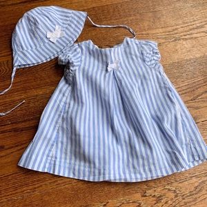 12 month Jacadi dress with hat